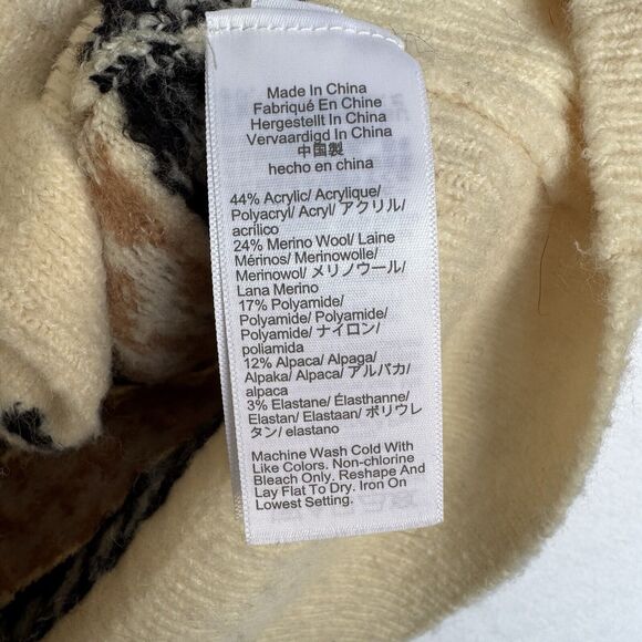 J. Crew Fair Isle Merino Wool & Alpaca Button Front Cardigan Sweater XS - Picture 4 of 6